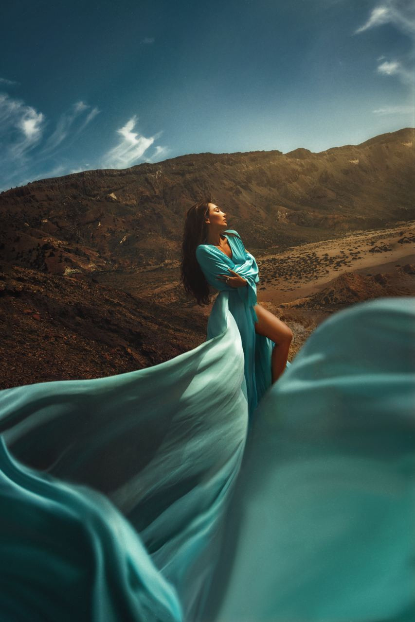 Шлейфовые (летящие) платья на Тенерифе и Канарских островах. Таня Боннет | Профессиональный фотограф на Тенерифе — Летящие платья