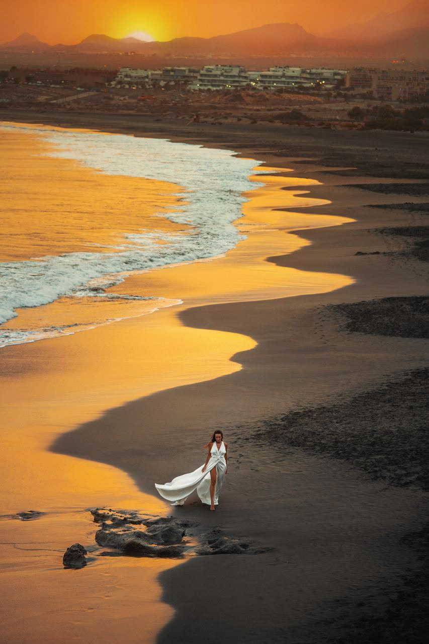 Шлейфовые (летящие) платья на Тенерифе и Канарских островах. Таня Боннет | Профессиональный фотограф на Тенерифе — Летящие платья