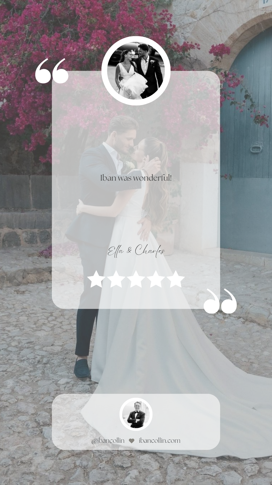 Contact & Reviews. Wedding Celebrant in Mallorca Iban Collin