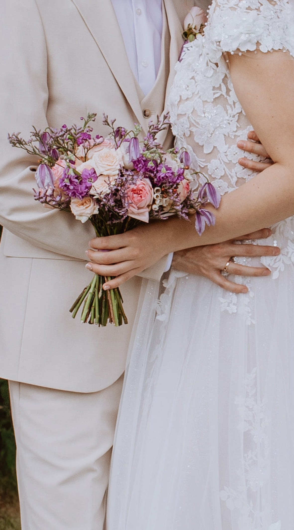 Līgavas pušķis violeta toņos. Event design, decoration, floristry, gift, Irina Novika, Riga, Latvia