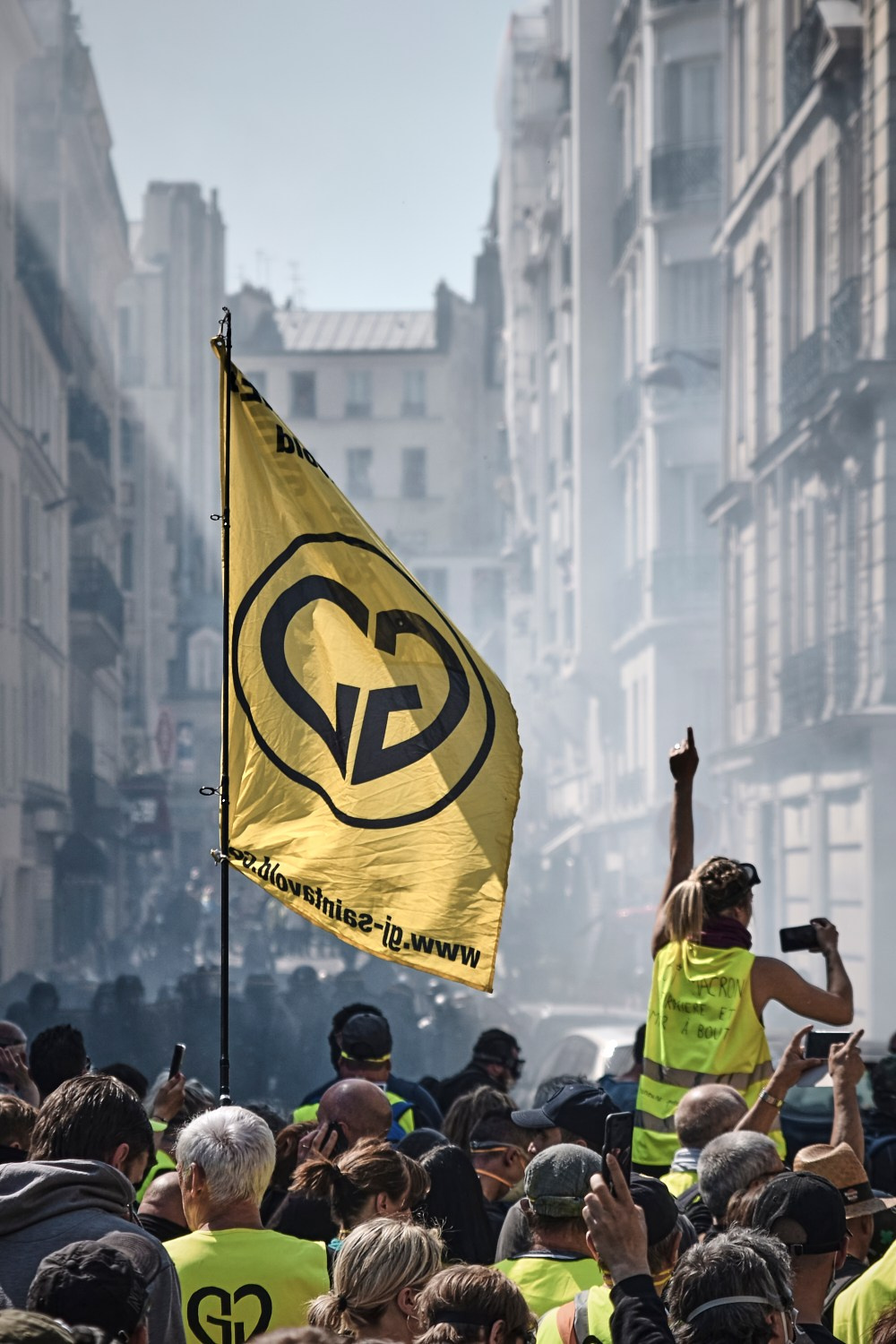 Paris, 20 avril 2019 (ACTE XXIII) – Les manifestants se dirigent vers la Place de la République.