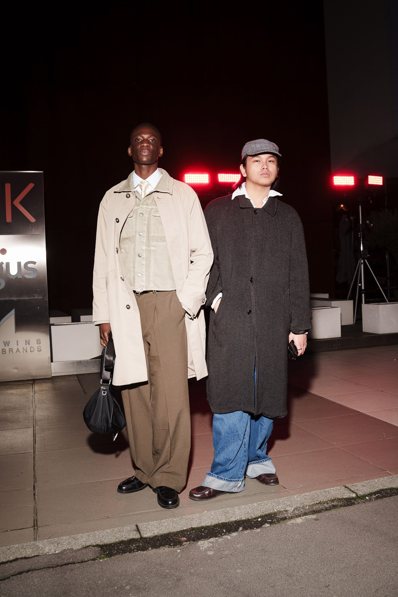 Stylish men's street style portrait during Milan Fashion Week, featuring contemporary urban fashion trends.