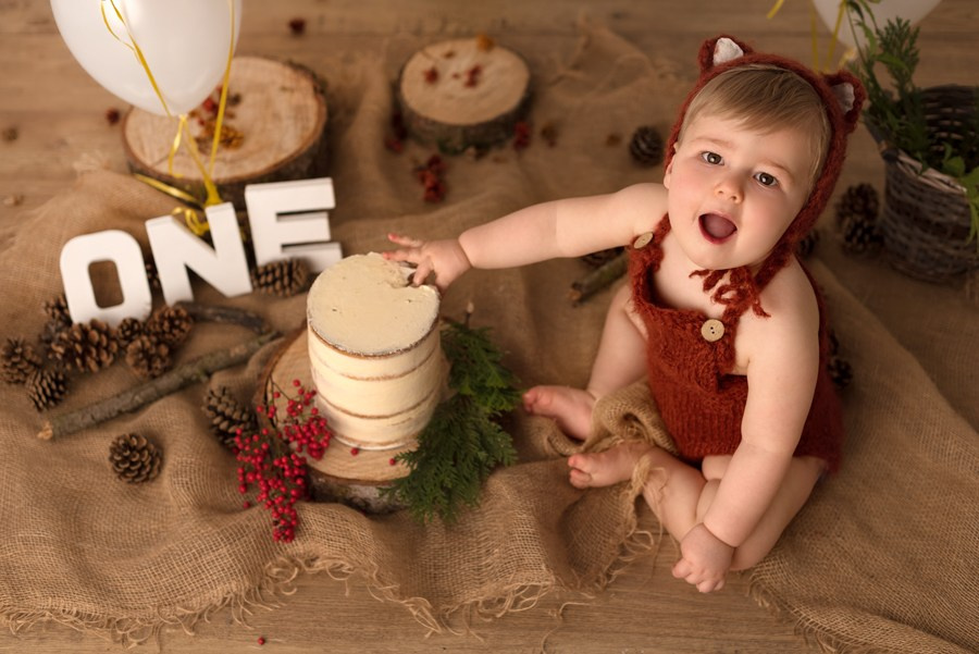 Shooting Smash the Cake bébé studio Lille