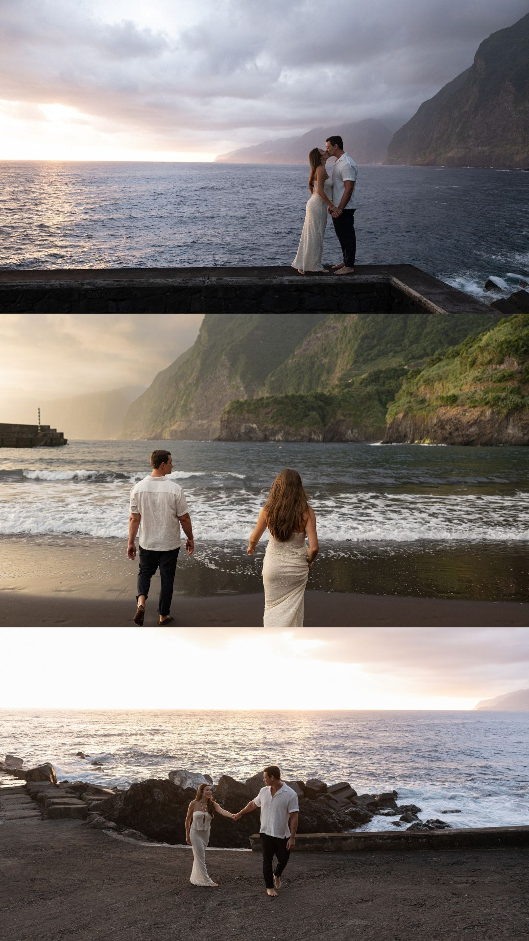 Couple Photoshoot at Seixal Beach, Madeira | Romantic Beach Photography. Fotógrafa na Madeira para casais, pedidos de casamento, elopements e casamentos íntimos | Tatiana
