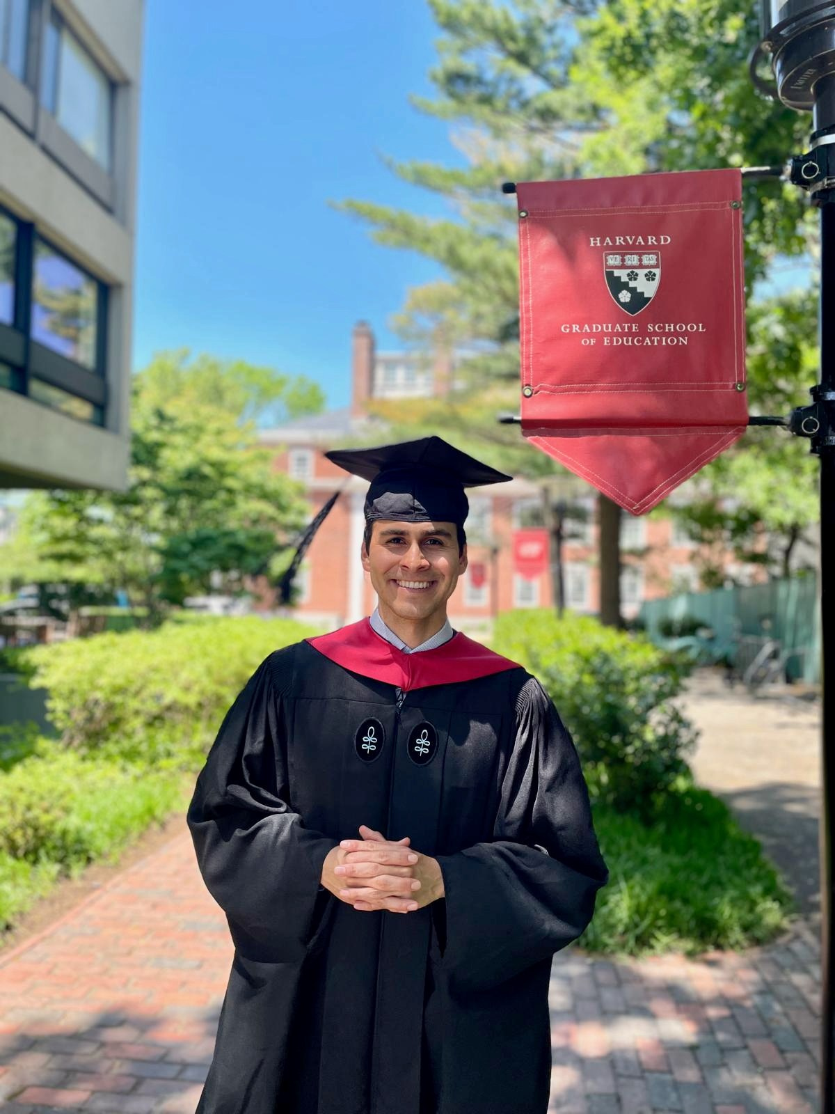 Masters graduation with Zeke. Kelly Sang, graduation and portrait photographer in Boston