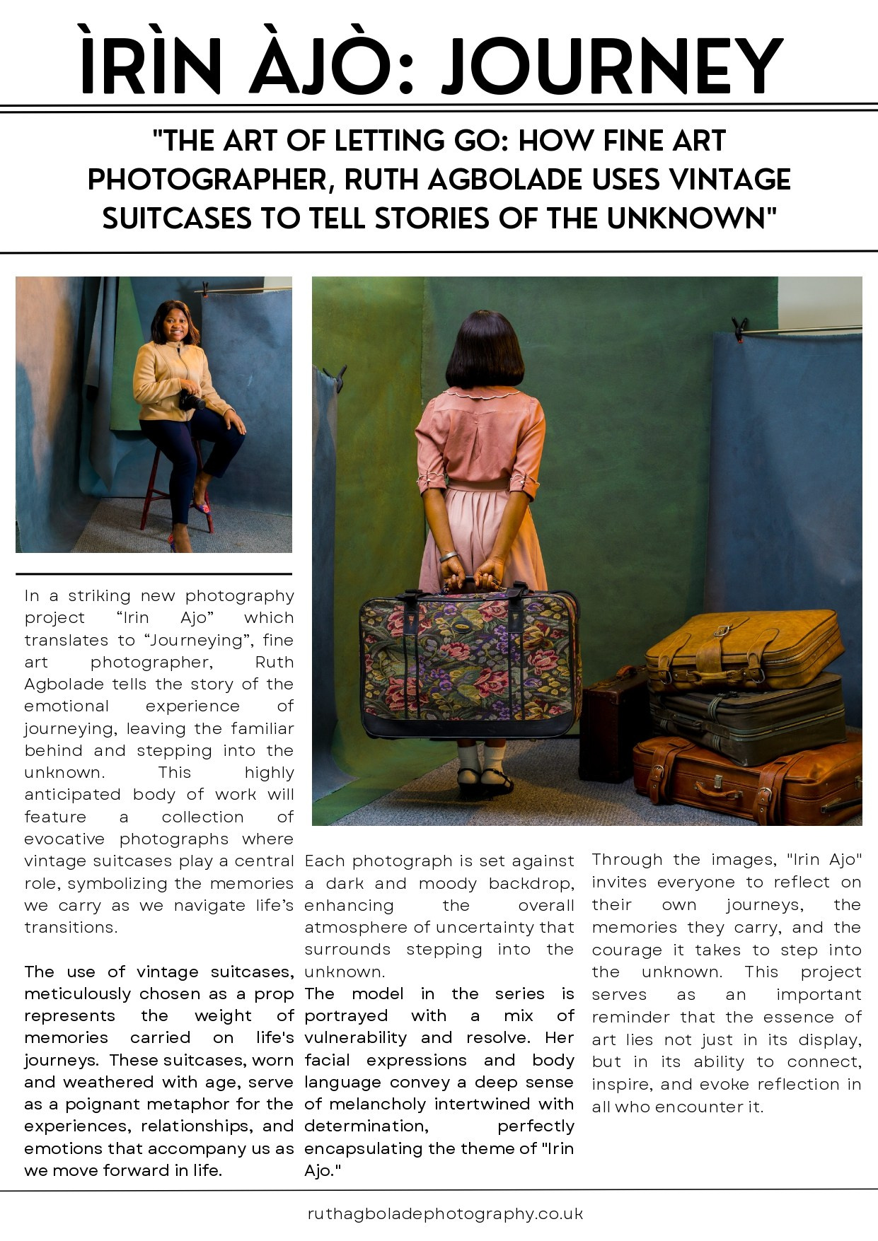 ÌRÌN ÀJÒ: JOURNEYING. Portrait & Brand Photographer in Bradford, West Yorkshire