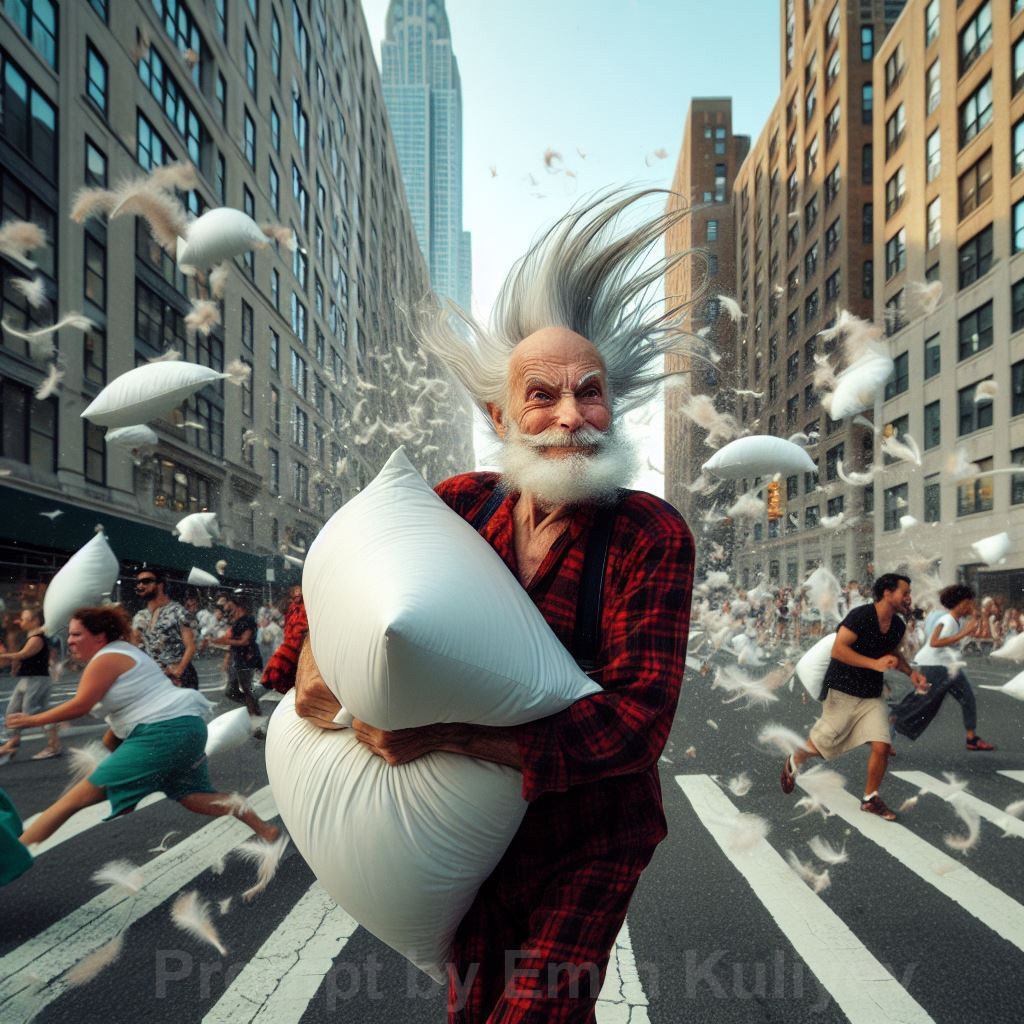 Virtual Pillow Fight Day was created with AI. Emin Kuliyev — Award-Winning Wedding Photojournalist NYC & USA | Best Wedding Photographer Known for Candid, Timeless Moments