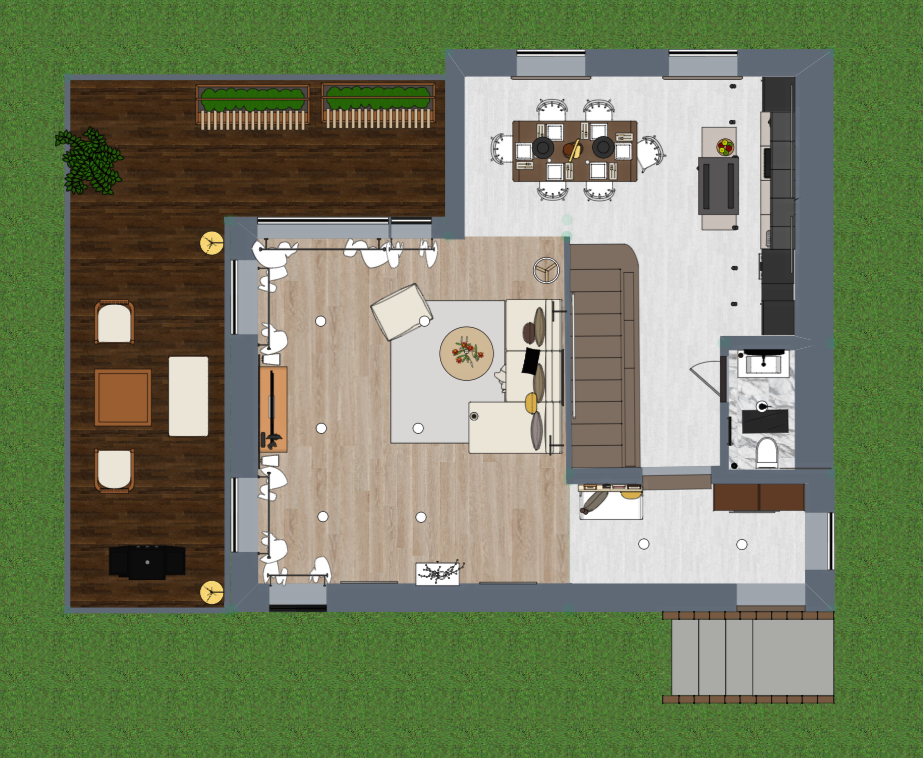 Pagubės sodų 11-oji 16, Vilnius. Namas su nepilna apdaila. Elina Sapiega fotografė Vilniuje