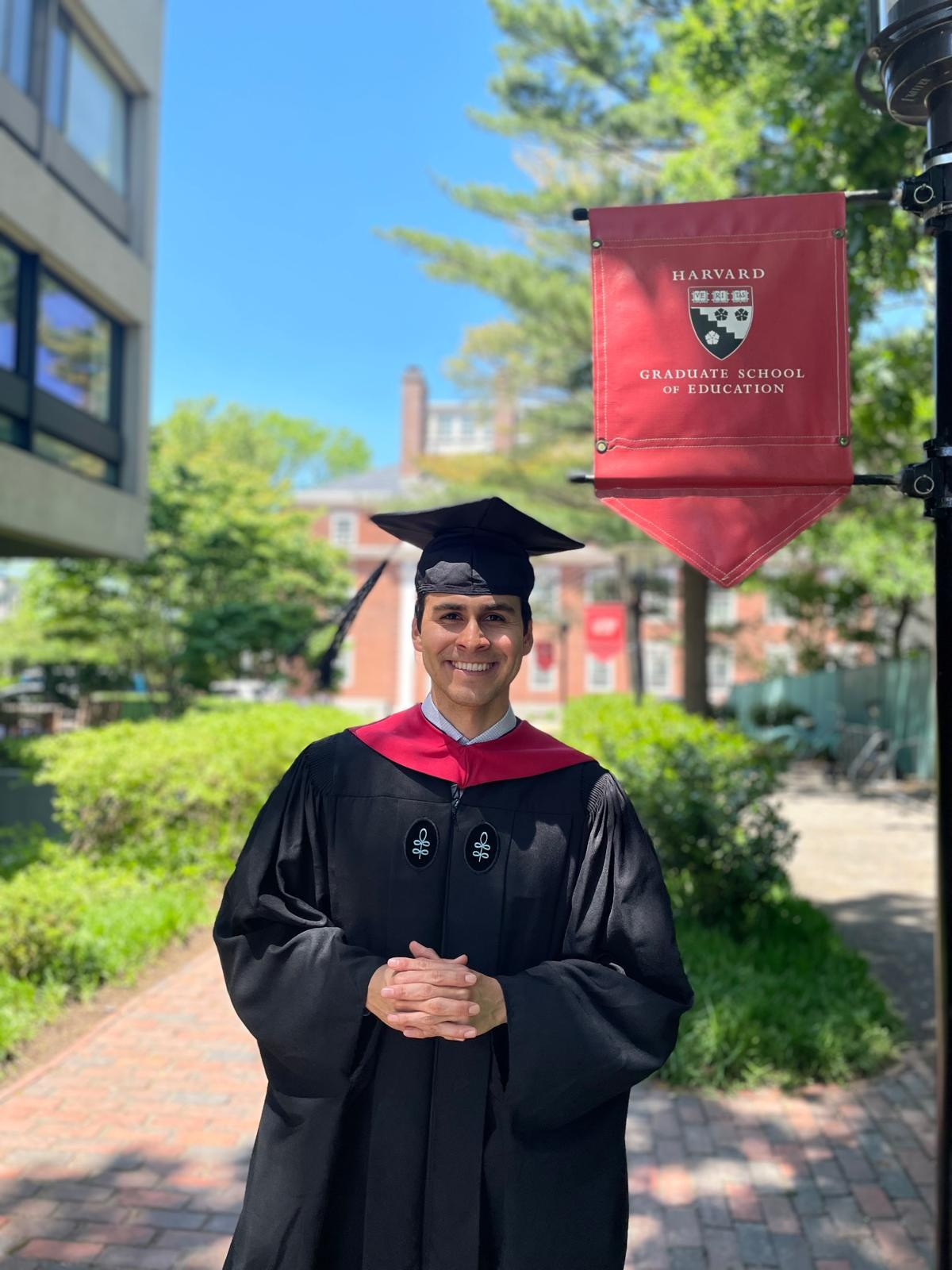 Masters graduation with Zeke. Kelly Sang, graduation and portrait photographer in Boston