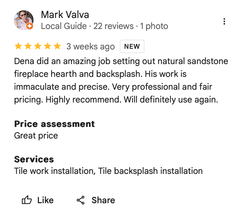 Reviews. TIME OF TILE Certified tile installer in Long Beach Island NJ