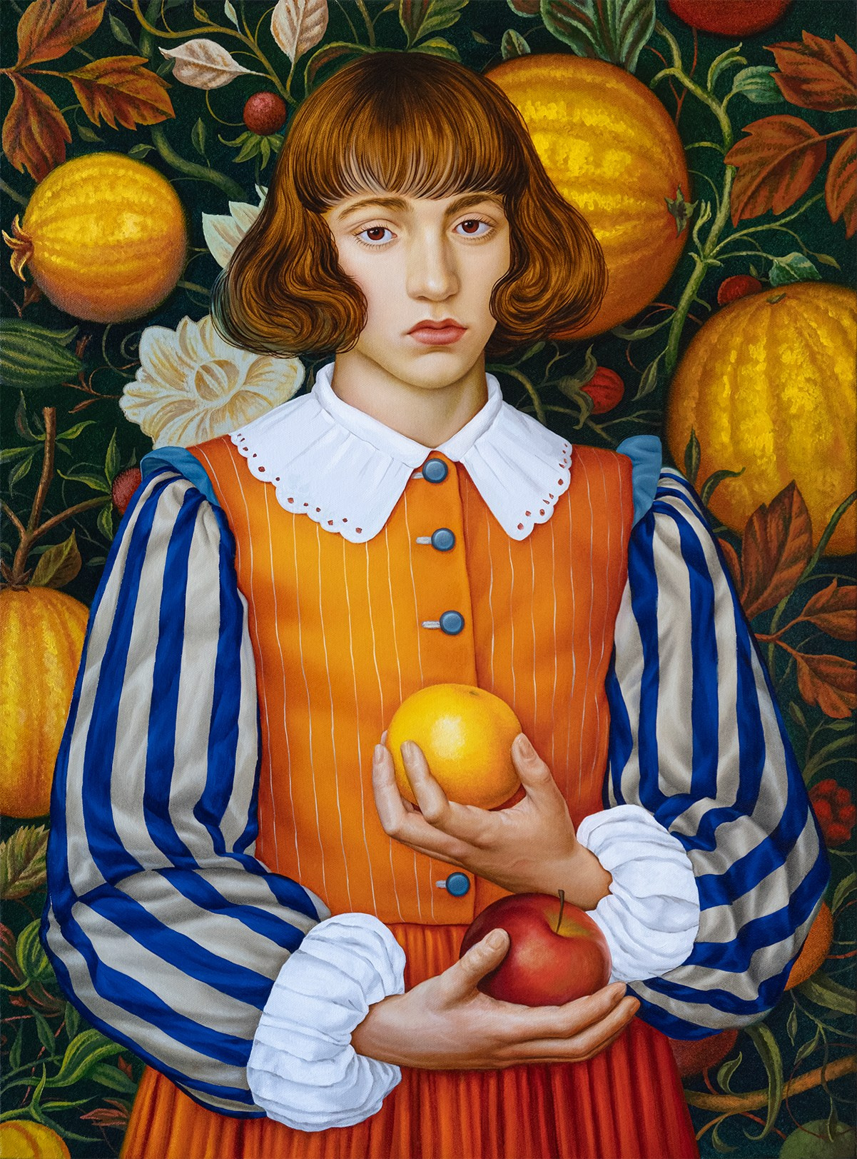 Portrait with an Apple and an Orange. ELEN BEZHEN