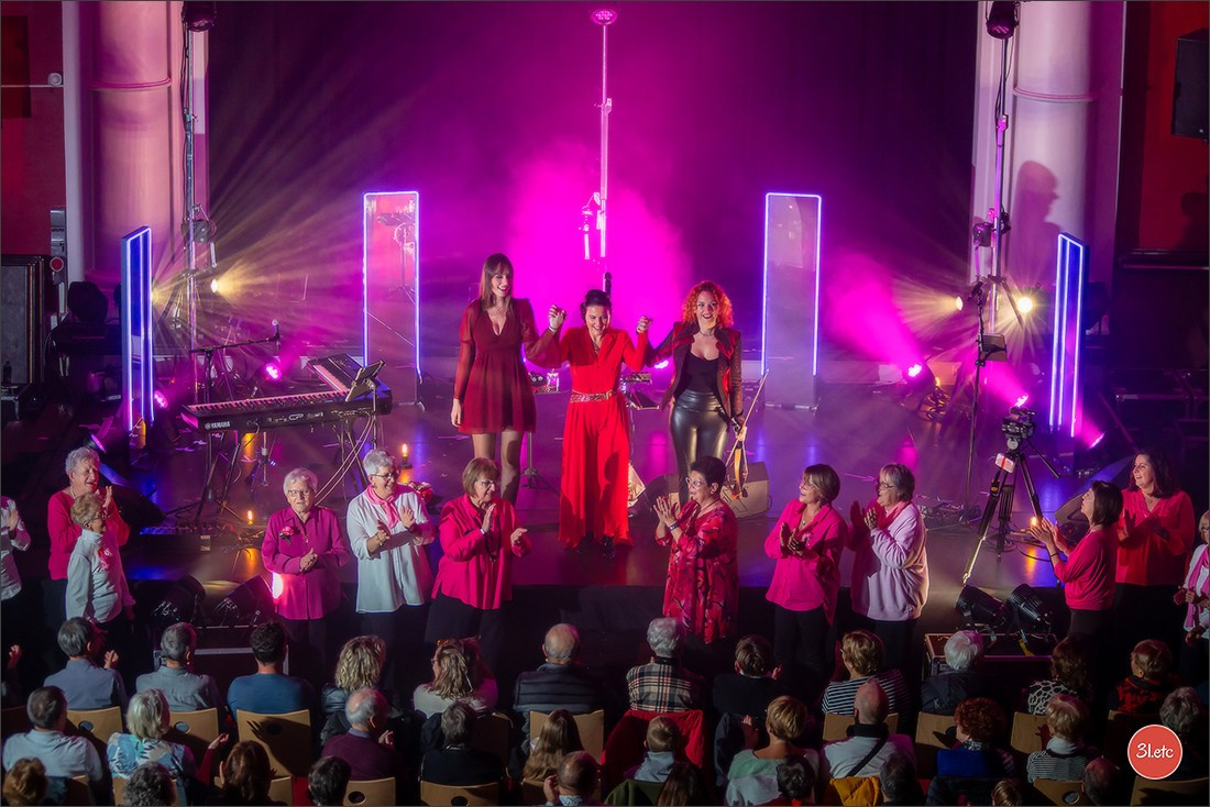 Christel Kern, c’est la petite dame en rose