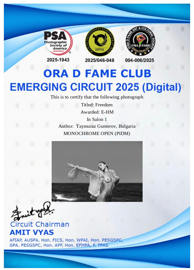 My Awards. Портретен и будоар фотограф в София | Таймураз Гумеров