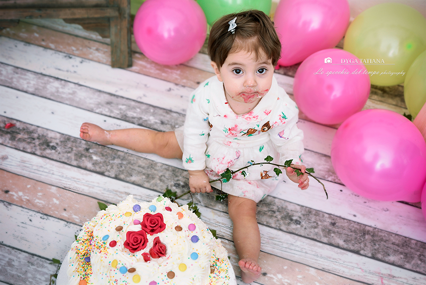 Smash cake (Primo compleanno). Lo specchio del tempo photography