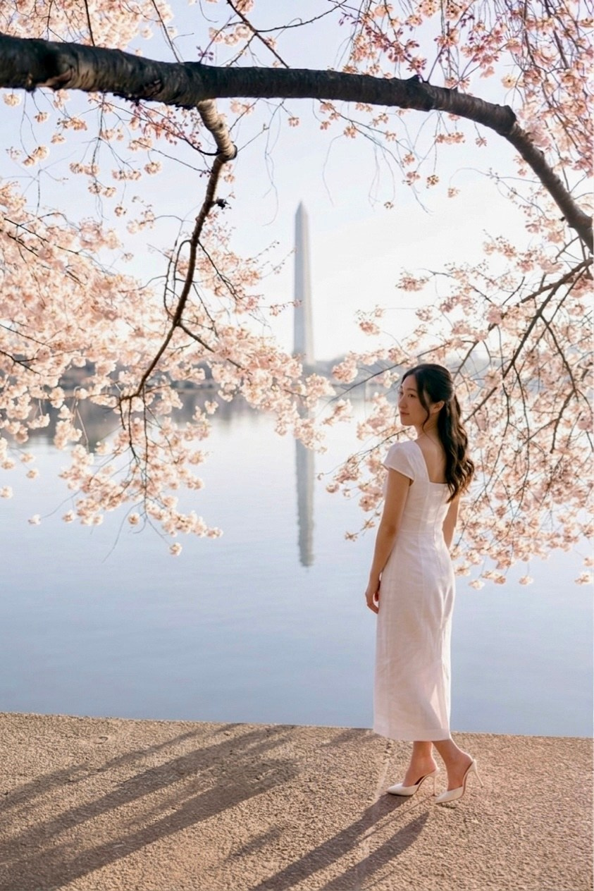 Cherry blossom mini shoot with Jessica. Kelly Sang, graduation and portrait photographer in Boston