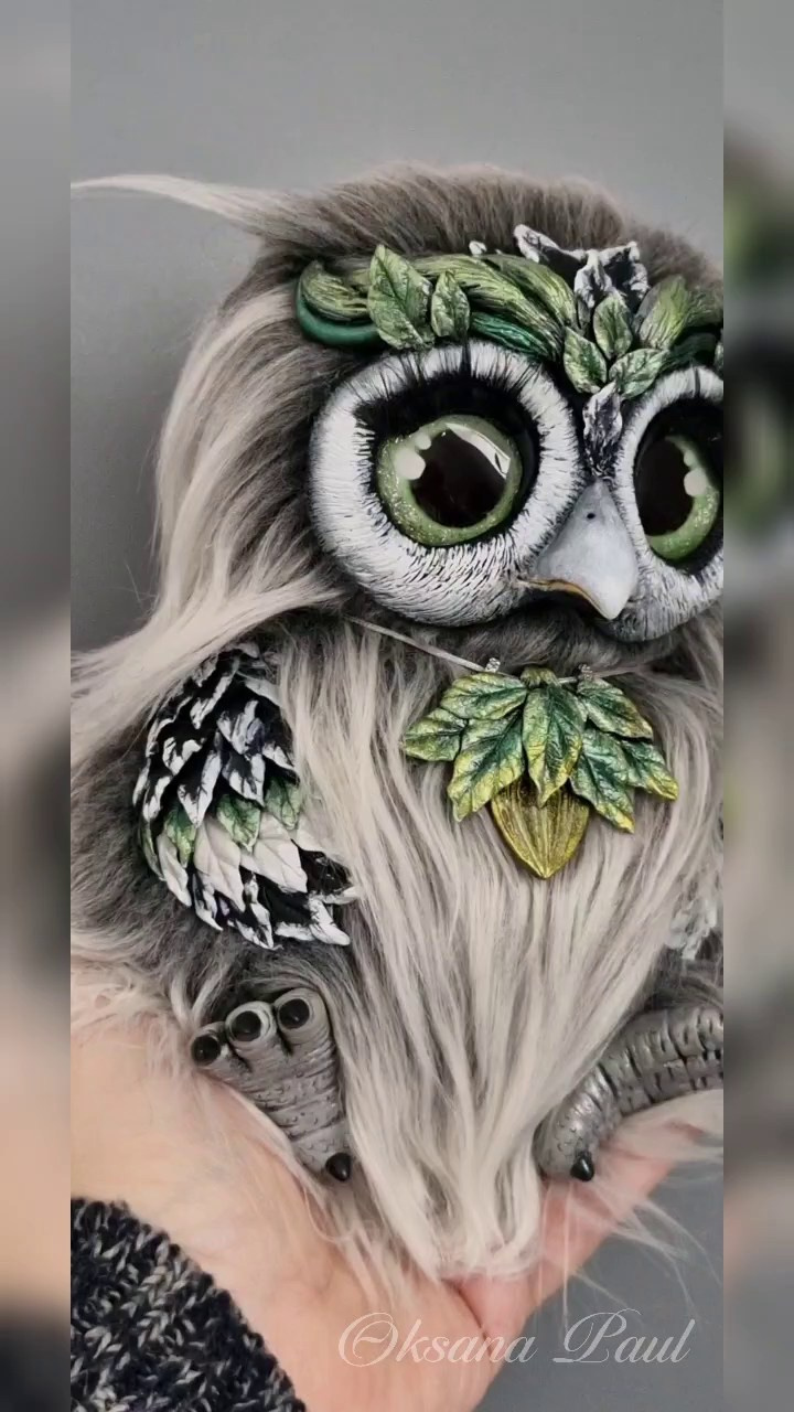 Авторская серия совят / Eulenkollektion ➤. Oksana Paul-Gardinen-Design Oksana Paul ✧ Art of Gardinen & Textile Design ✧ Polymer Clay Art & Handmade Creatures