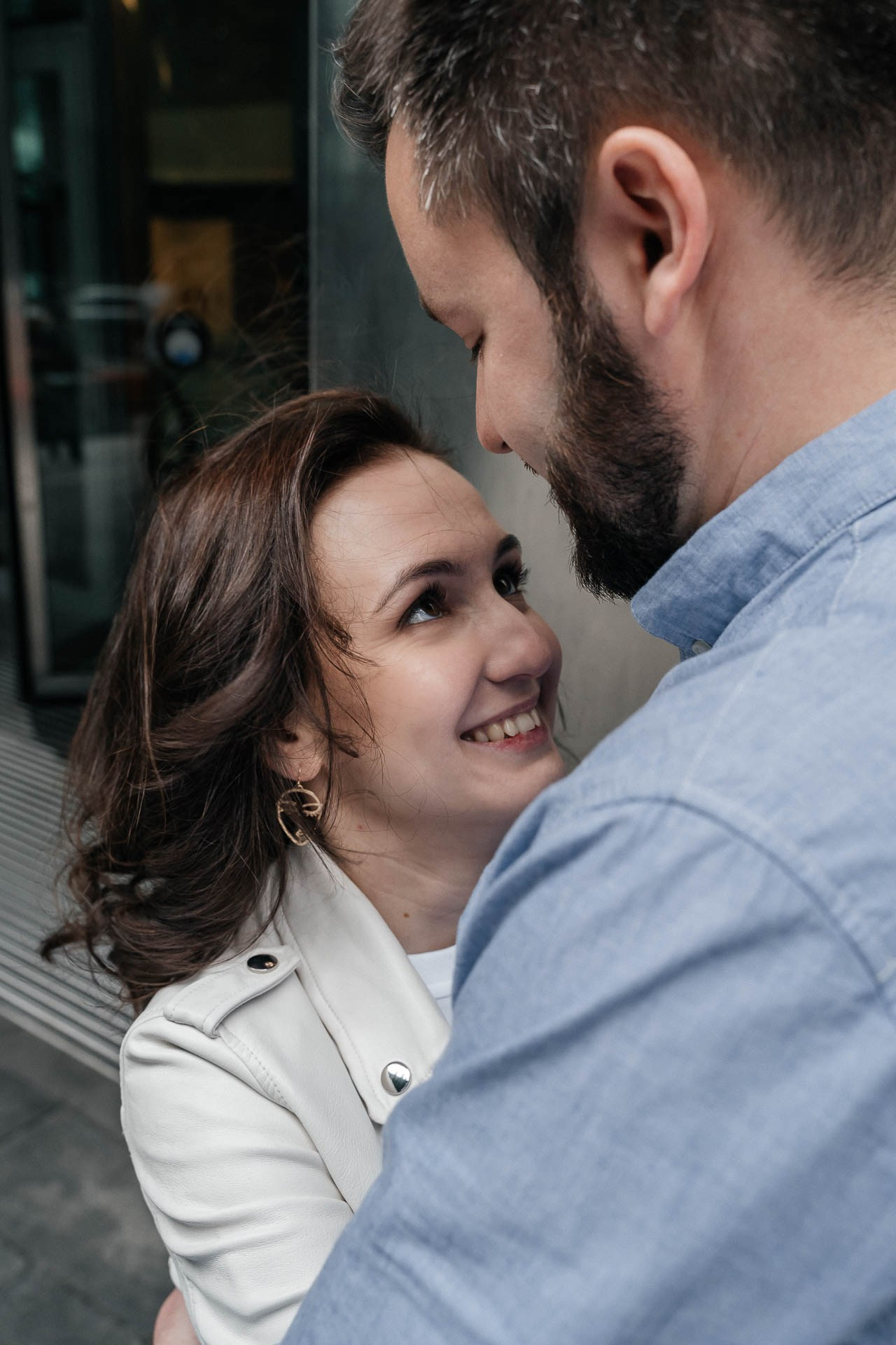 Toronto engagement photography intimate portrait Ksenia and Artem.