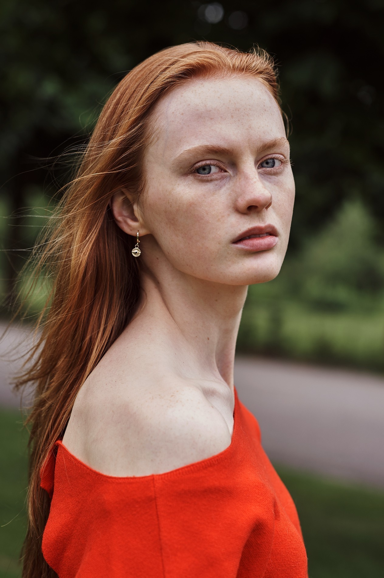 Model test shoot in the park Amsterdam 