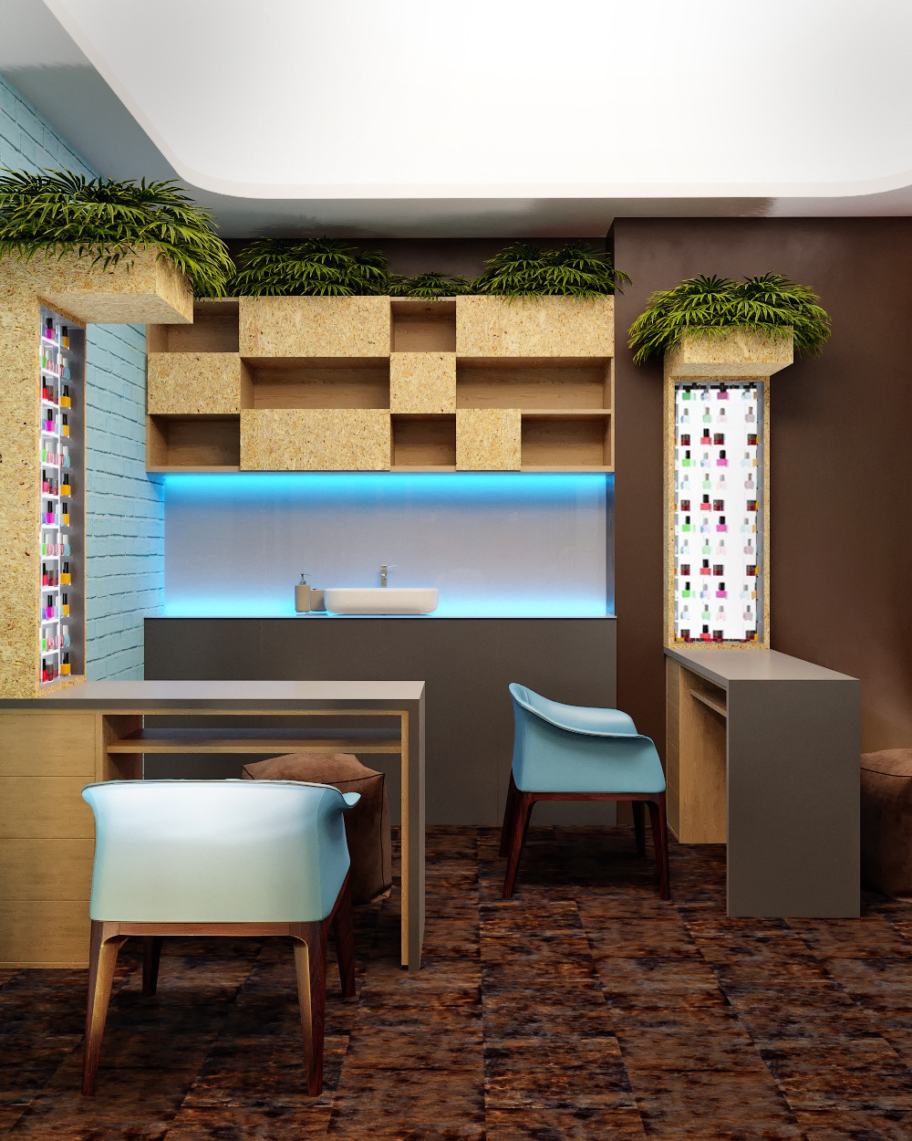 Дизайн — проект частного центра эстетики и косметологии «BAKI ESTETIK MERKEZI». Разработка и техническое сопровождение архитектурных и дизайн-проектов