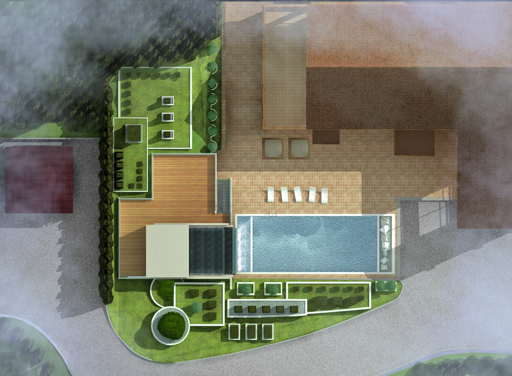 Часть проекта по озеленению и благоустройству частного поместья в городе Хызы