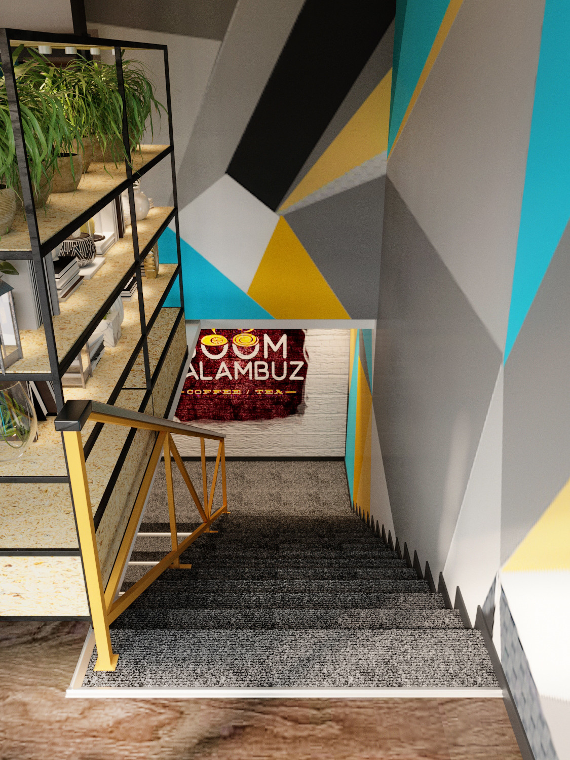 Дизайн — проект лаундж кафе «BUMBALAMBUZ». Разработка и техническое сопровождение архитектурных и дизайн-проектов