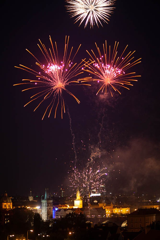 Fireworks over Prague.