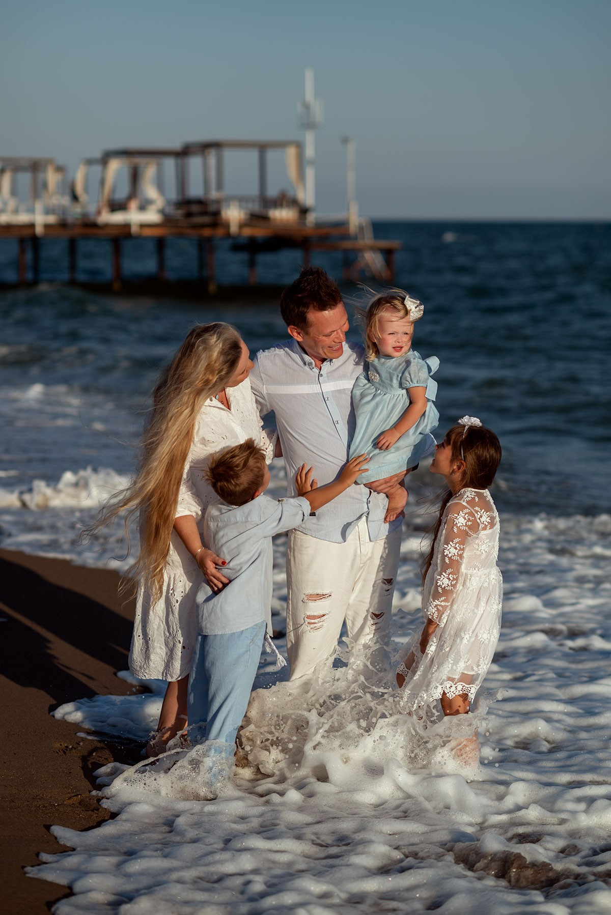 Семейная фотосессия на море. Фотограф Анталия, Кемер, Белек, Сиде Дарья Кая