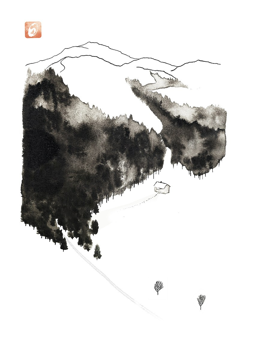 Iliustration for book by Wawrzyniec Jan Dąbrowski “Alchemia Czarnych Lodowców”. Artist, photographer, graphic designer, dreamer