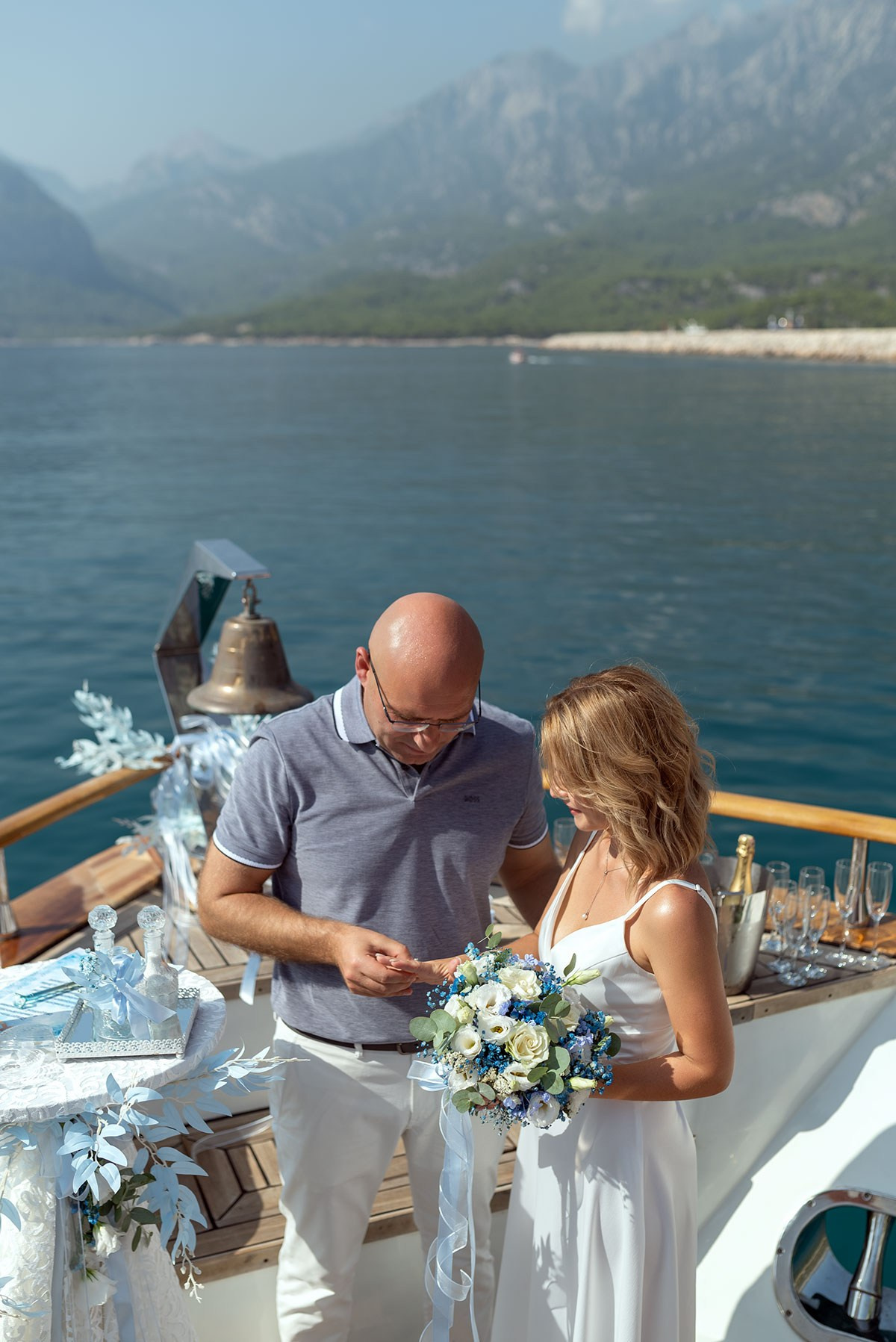 Свадьба на яхте. Фотограф Анталия, Кемер, Белек, Сиде Дарья Кая