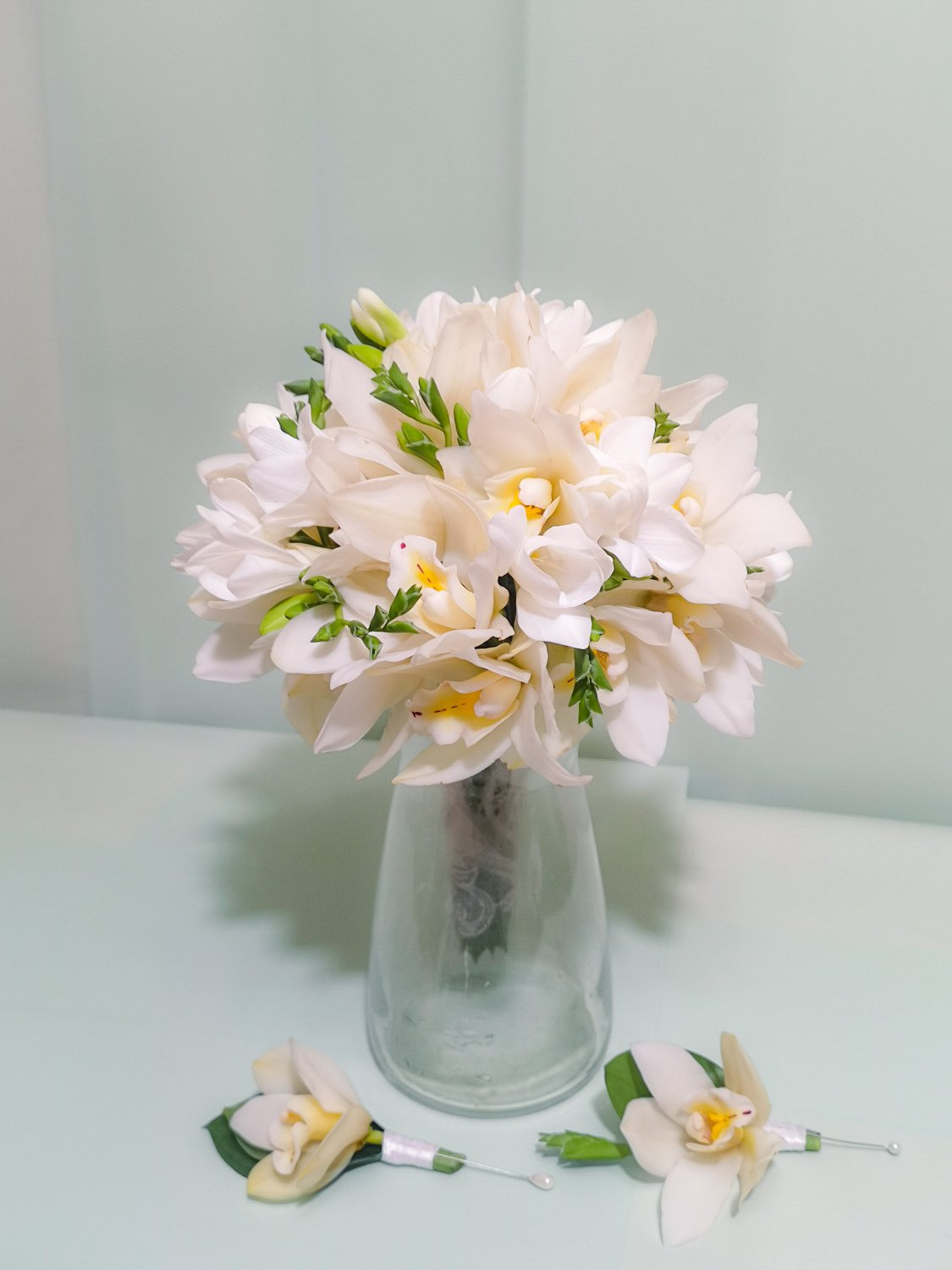 Līgavas pušķi baltos toņos. Event design, decoration, floristry, gift, Irina Novika, Riga, Latvia