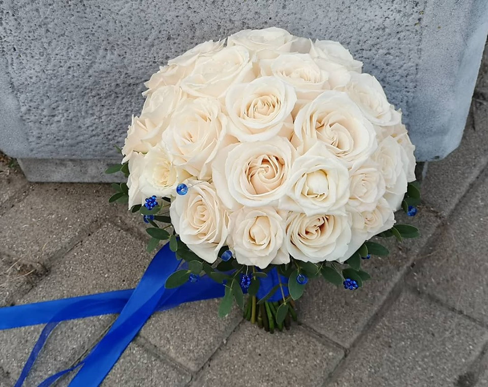 Līgavas pušķi zilos toņos. Event design, decoration, floristry, gift, Irina Novika, Riga, Latvia