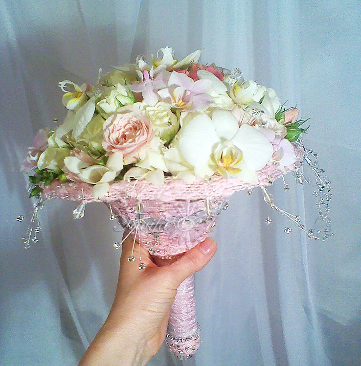 Līgavas pušķi rozā toņos. Event design, decoration, floristry, gift, Irina Novika, Riga, Latvia