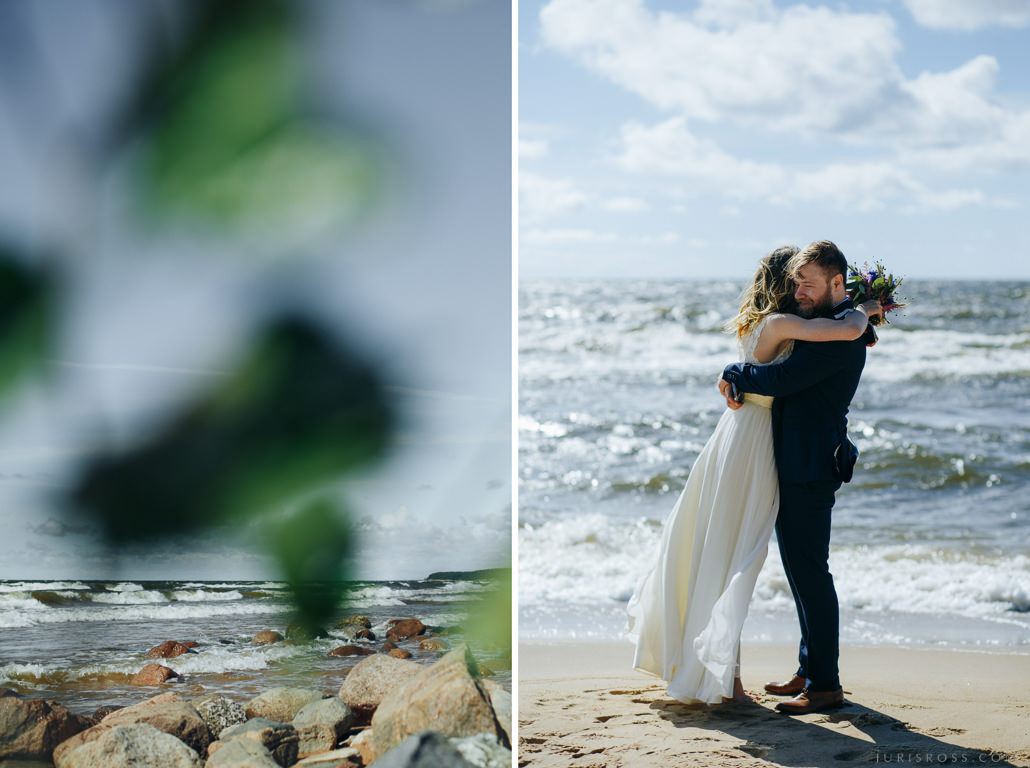 Kāzu solījums vējainā jūras krastā un mielasts romantiskā Liepupes mui