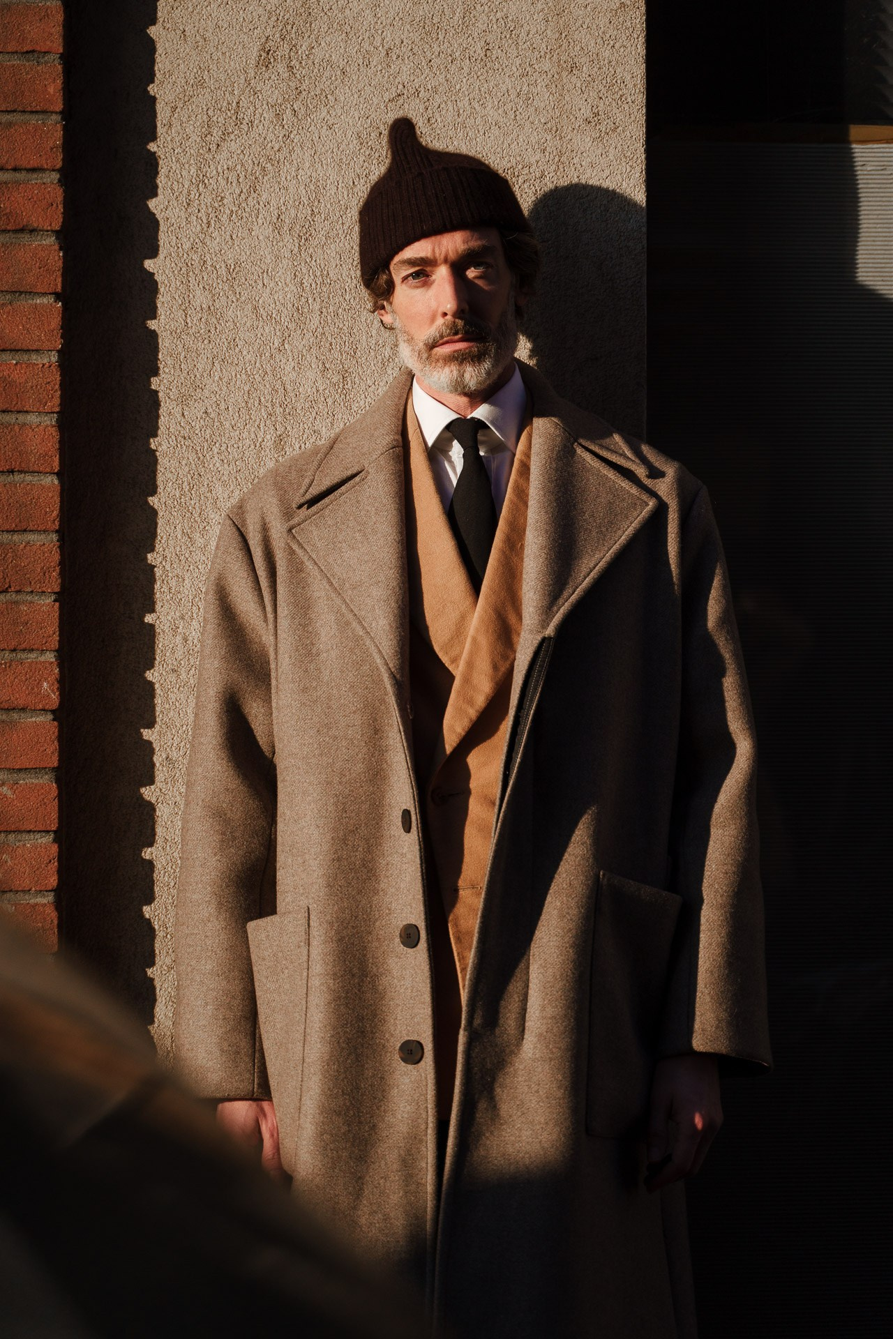 Classic male portrait during a personal photoshoot in Milan
