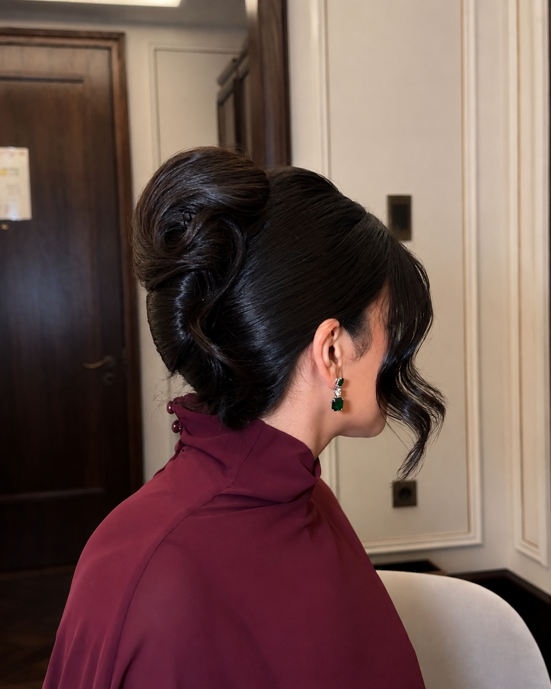 Wedding hairstyles in Rome, Italy. Curls, waves, up-do’s. Makeup artist and hairstylist in Rome Italy | Kate Lisi