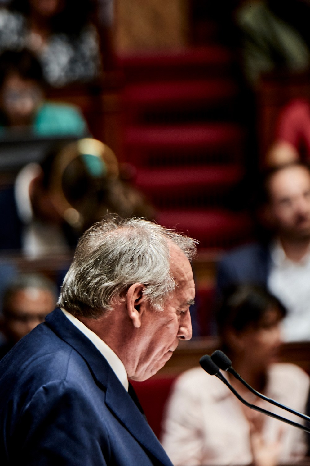 Paris (FRANCE), 8 septembre 2025 - Chute du Premier ministre François Bayrou et de son gouvernement à l'issue d'un vote de confiance, lors d'une session extraordinaire à l'Assemblée nationale.
