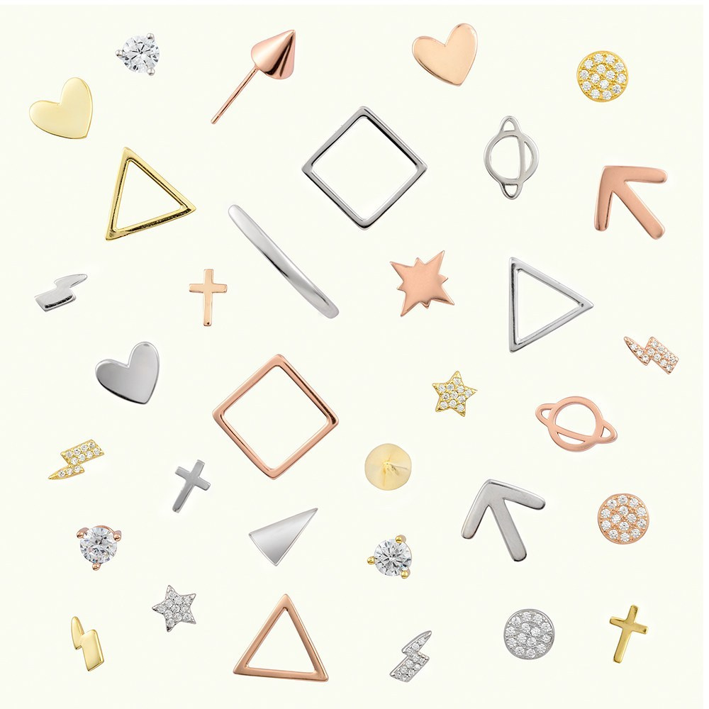 Puno sitnih minjdjuša na žutoj pozadini.