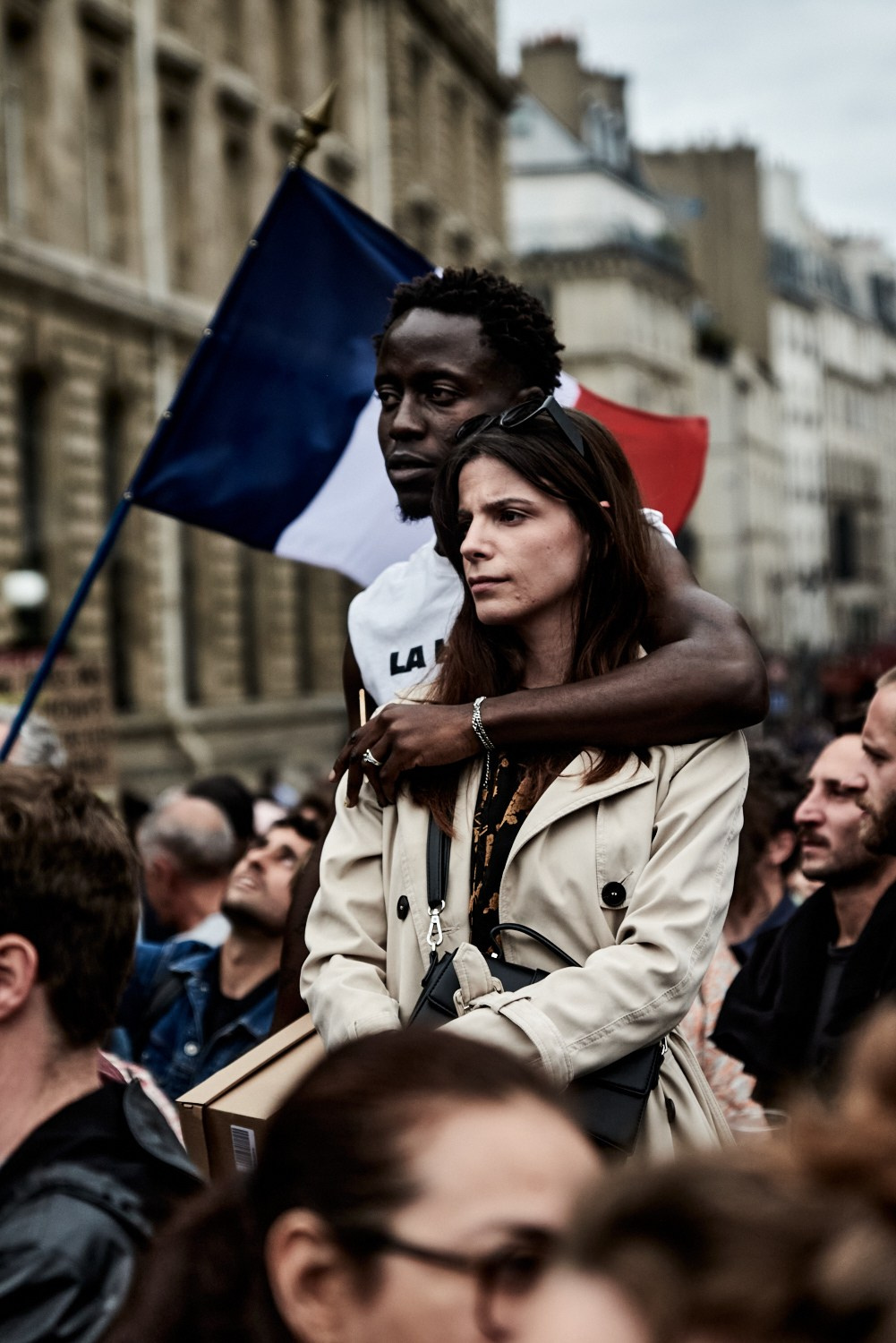 Paris (FRANCE), 3 juillet 2024 – Rassemblement contre l'extrême droite à quelques jours du deuxième tour des élections législatives anticipées, sur la Place de la République.