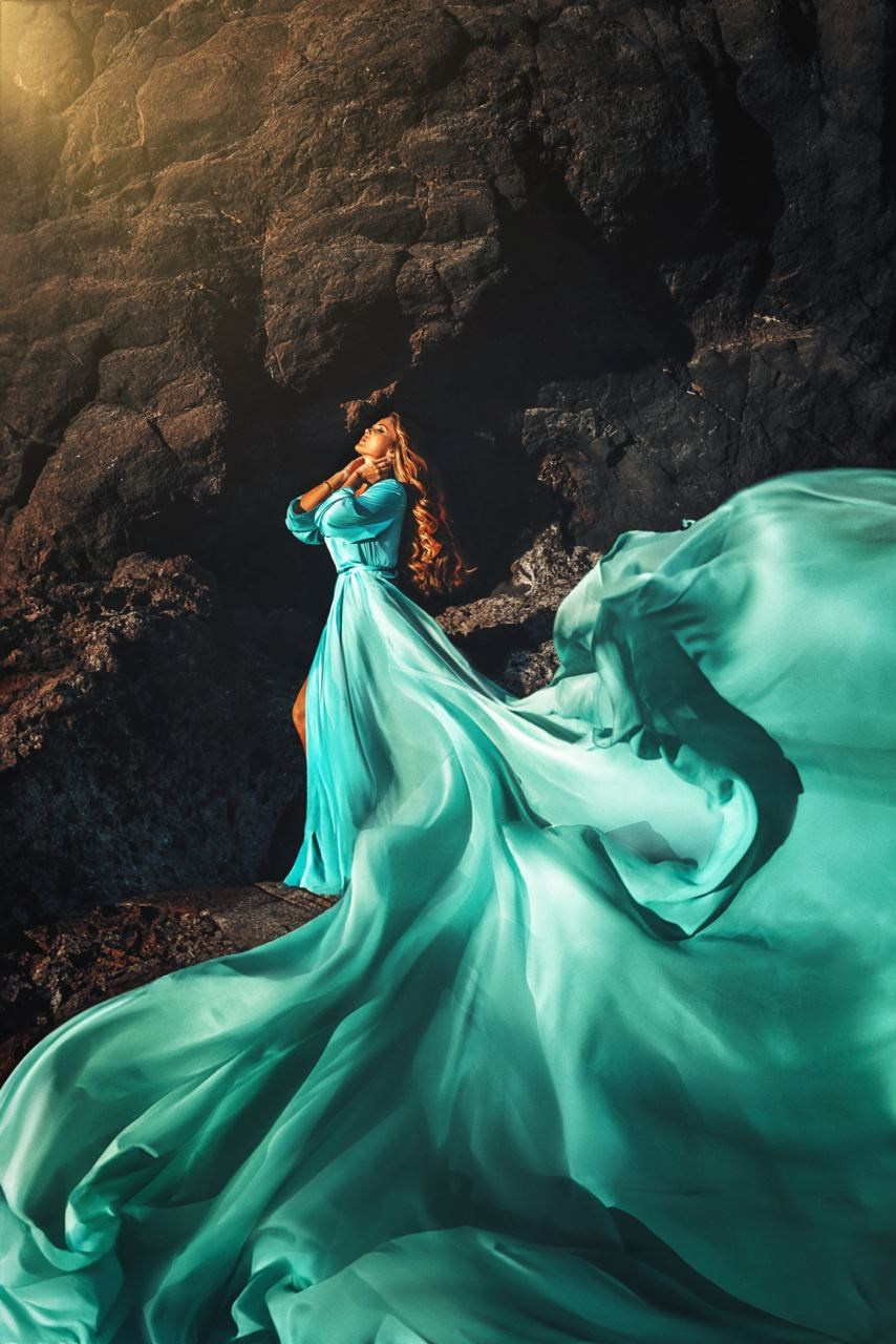 Sesión con vestido volador en Tenerife. Fotógrafa de familias, bodas, comuniones, newborn, premamá en Tenerife | Sesiones con vestidos voladores | Tania Bonnet