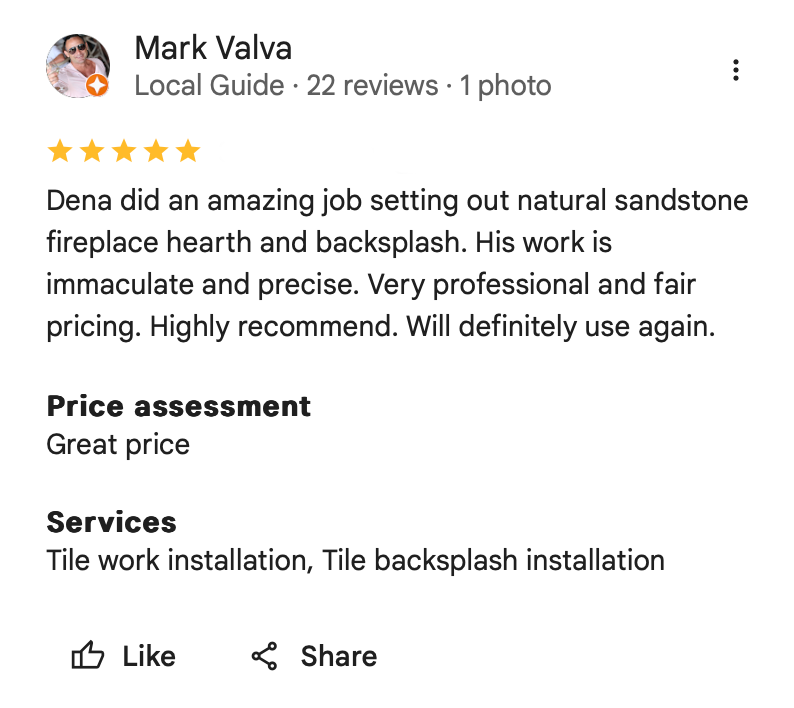 Reviews. TIME OF TILE Certified tile installer in Long Beach Island NJ