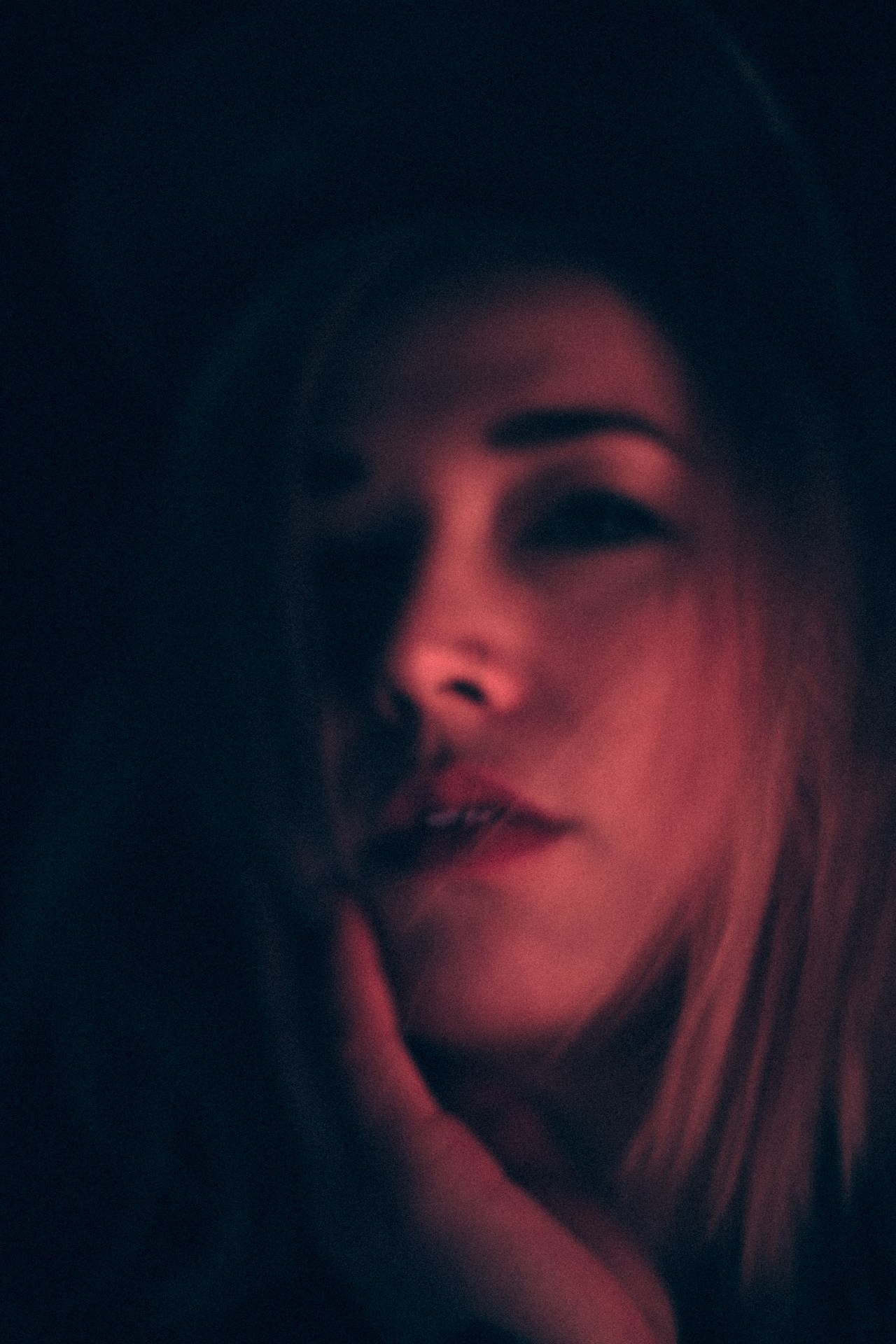 Studio Portrait Shooting with light effects.