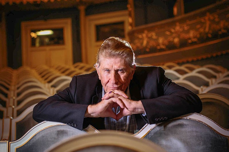 On-location portrait of gentlemen at the Estates Theater, Prague.