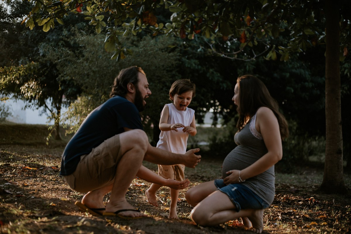 Luana, Victor e Theo a espera de Luísa. Fotógrafa de Eventos em São Paulo e Sorocaba Kika Damasceno