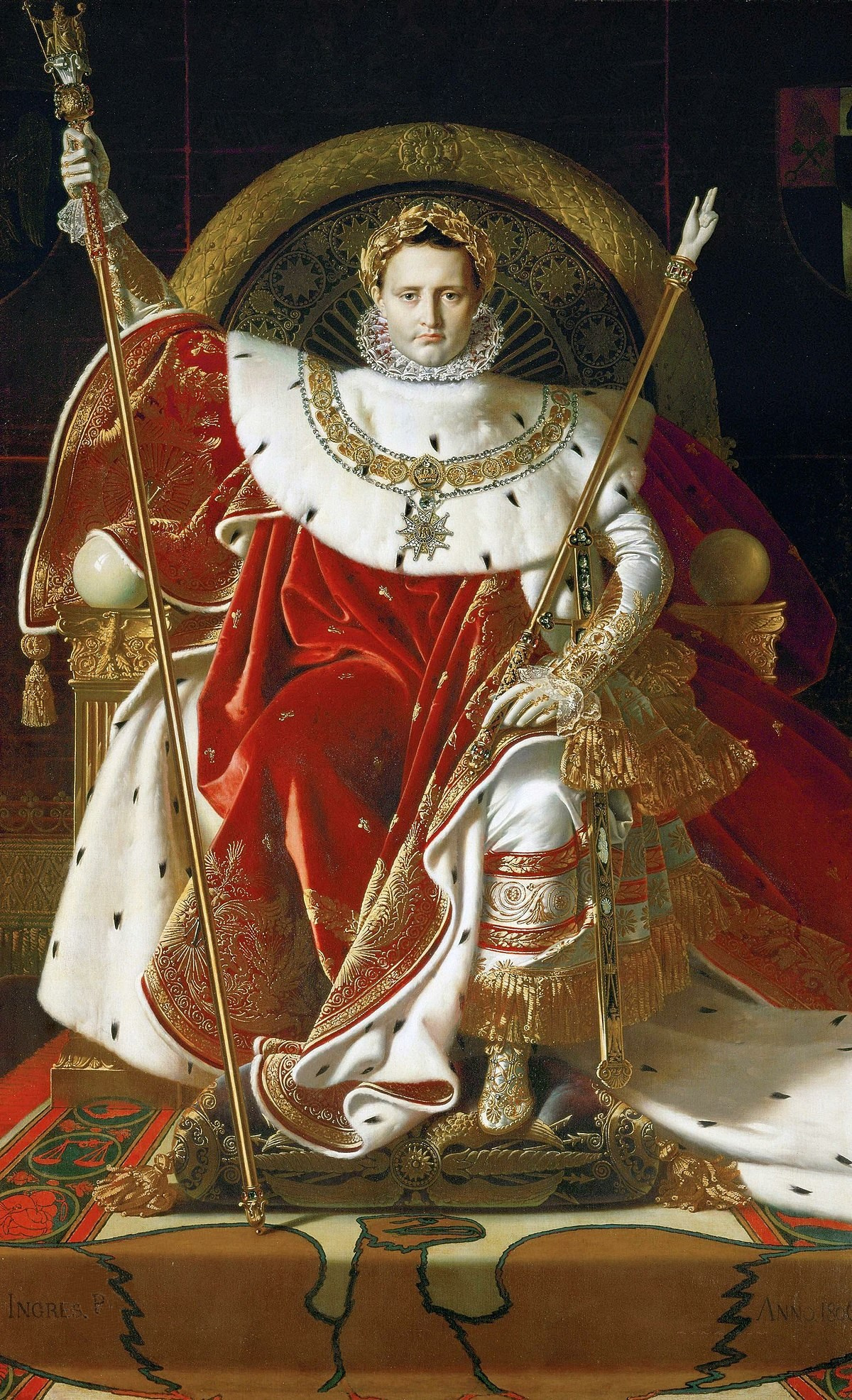 Jean-Auguste-Dominique Ingres — Napoléon Ier sur le trône impérial (1806)