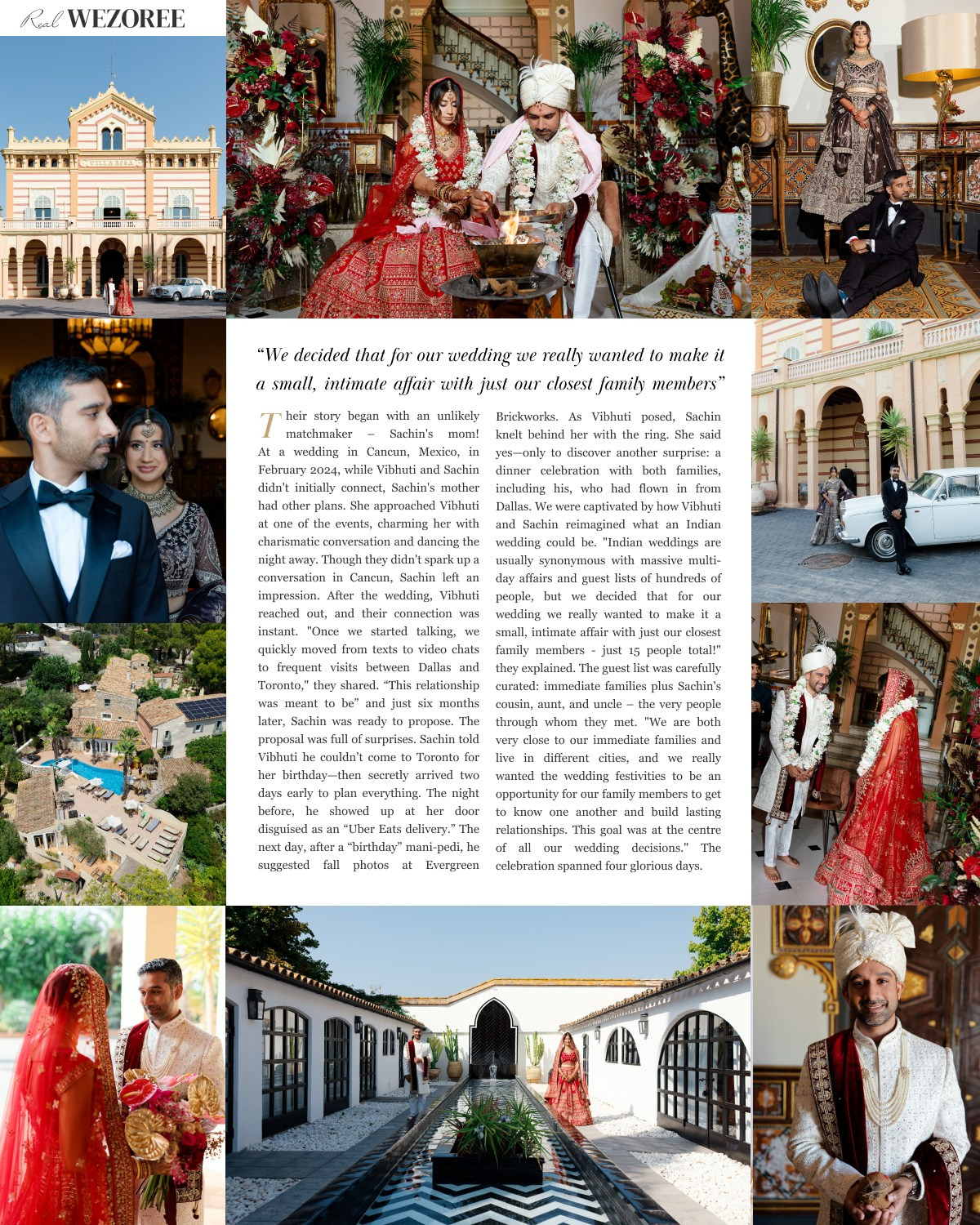 Indian wedding at Gran Villa Rosa, Barcelona