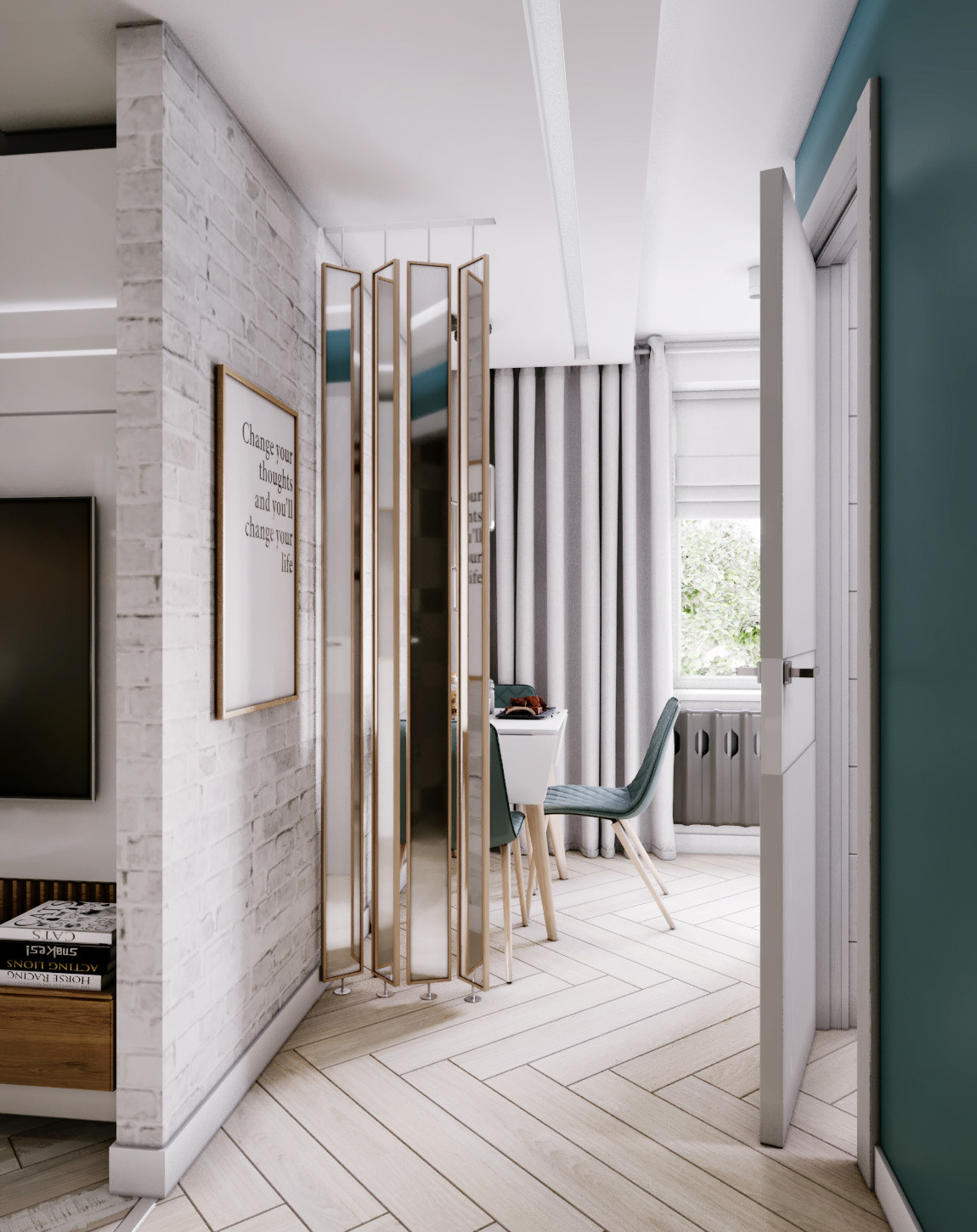 Дизайн ИНТЕРЬЕРА. Начало самостоятельной жизни… Каково это? 45 м². Архитектор, дизайнер интерьера, декоратор