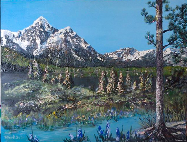 "Special landscape for Feng Shui lover" 2012.  Canvas, Acryl. 60-90 cm, Privet collection. 