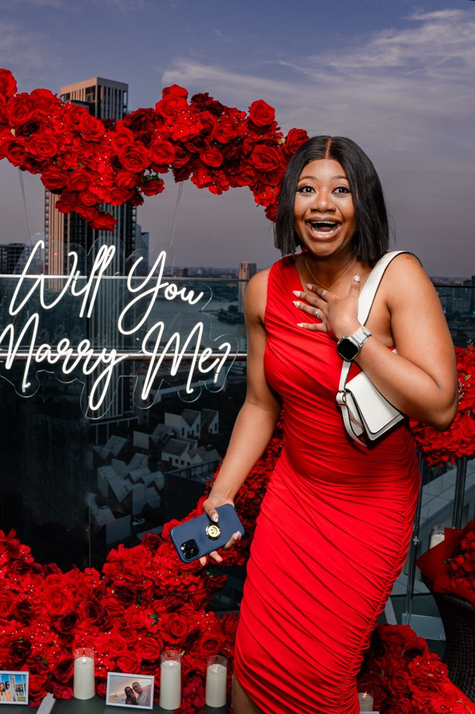 Proposal at the Arena Tower. Tonya Kyrylenko photographer in London