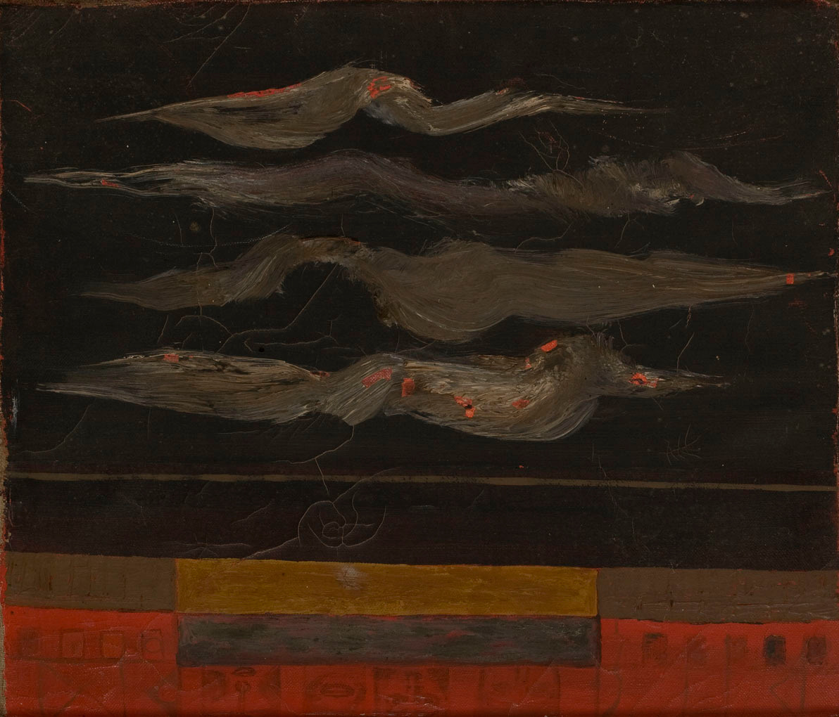 "Our land", early works, 1945 - 1070, painting, Andrzej Strumiłło, Andrzej Strumillo, Polish contemporary art, Polish artist, contemporary art in contemporary Poland, contemporary Polish artists, the best Polish painters, the best Polish artists, famous Polish artists,