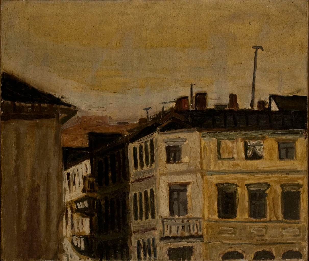 "Our land", early works, 1945 - 1070, painting, Andrzej Strumiłło, Andrzej Strumillo, Polish contemporary art, Polish artist, contemporary art in contemporary Poland, contemporary Polish artists, the best Polish painters, the best Polish artists, famous Polish artists,